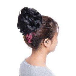 Coc modern din par artificial cu elastic Cod 12001B Brunet